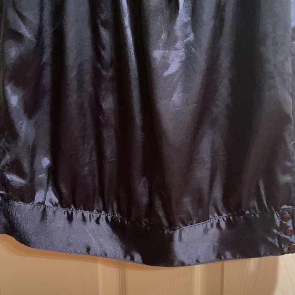 Navy Blue Monaco tie neck button blouse medium - Picture 5 of 7